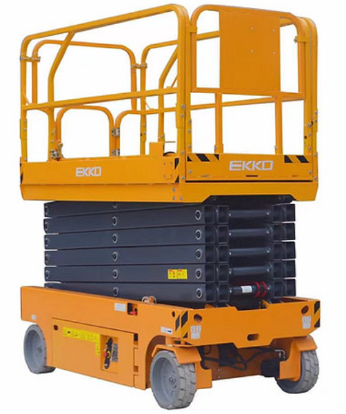 Fully Electric Scissor Lift Work Platform Cart with 228" Lift