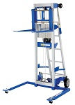 Hand Winch Lift Truck with Straddle Outrigger Legs and Retractable Ladder