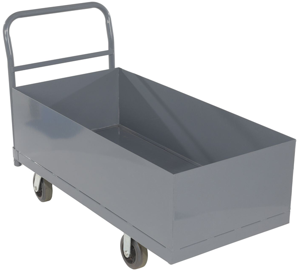 Heavy-Duty Steel Platform Cart with Deep Box