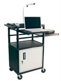 Computer Work Station with Side and Front Pull Out Shelf & Cabinet