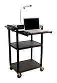 Computer Work Station with Front Pull Out Shelf