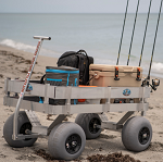Large Aluminum Beach and Fishing Wagon with UV Deck