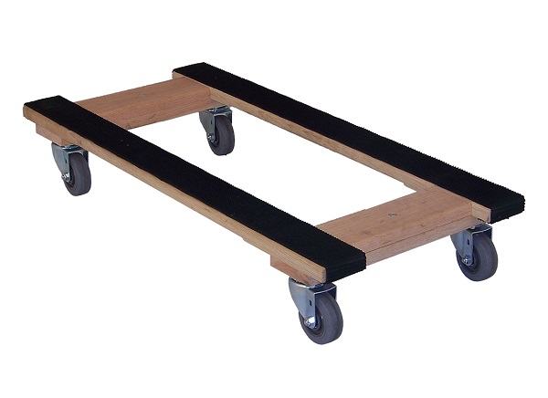 Large Wooden Dolly with Rubber Top Surface