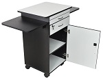 Mobile Multi-Media Work Station with Locking Cabinet