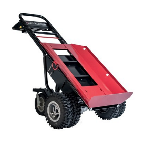 Motorized Hand Truck with Dual Tires and Cylinder Plate