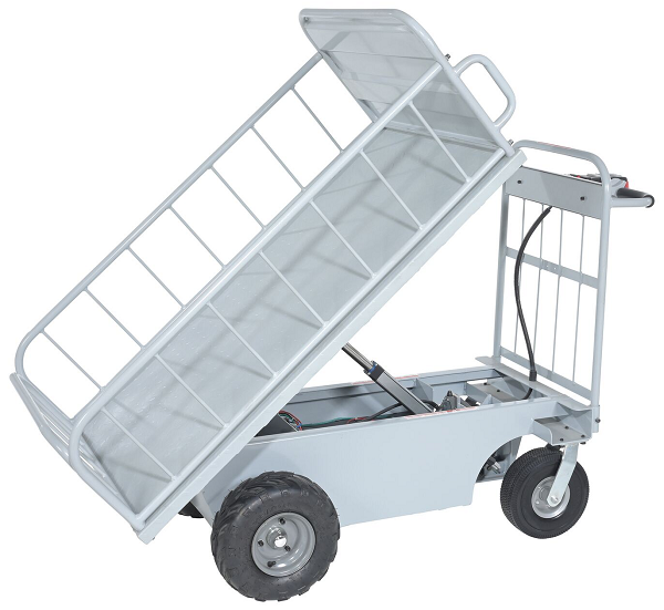 Off-Road Powered Drive Cart with Tiltable Platform - 1000lb Capacity