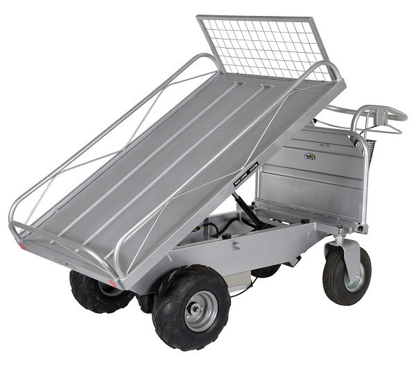 Off-Road Powered Drive Cart with Tiltable Platform - 600lb Capacity