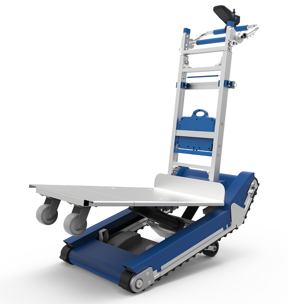 Powered Stair Climbing Hand Truck 925 lb Capacity with Support Wheels