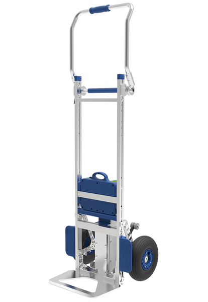 Powered Stair Climbing & Foldable Aluminum Hand Truck with Pneumatic Wheels