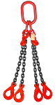 18400 lbs Chain Lifting Sling with Quadruple Self-Locking Hook
