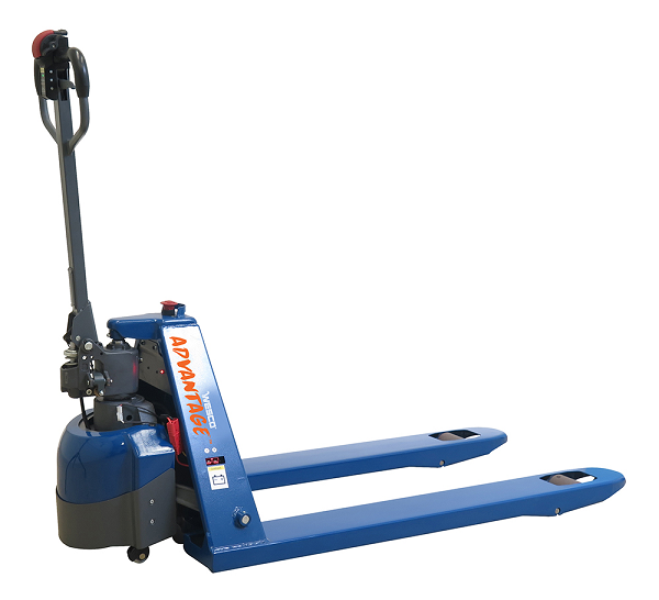 Semi-Electric Pallet Jack with Lithium-Ion Batteries 3300 lbs Capacity