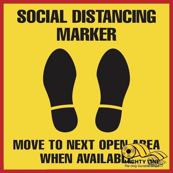 Social Distancing Marker Safety Floor Sign