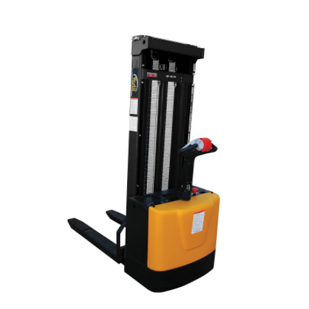 Fully Motorized Pallet Stacker With Lift and Drive - 118", 2000-lb Capacity