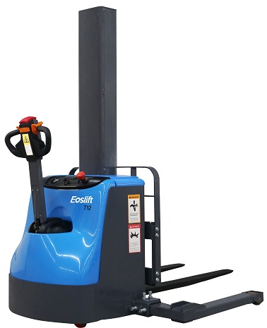 63" Lift Fully Powered Electric Stacker With Adjustable Legs - 2640 lb Capacity