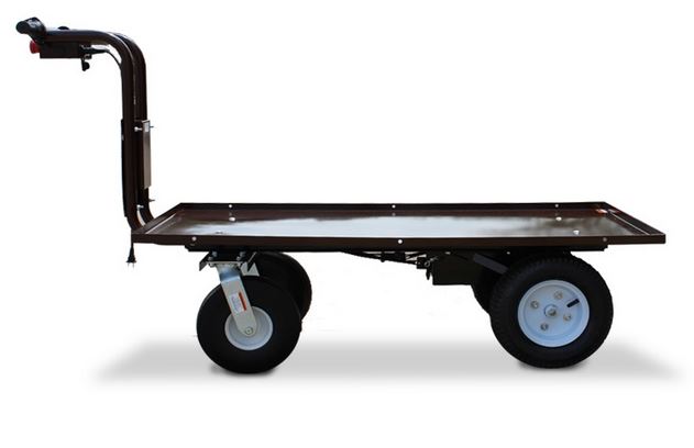 Outdoor Electric Platform Cart with Big Rugged Wheels - 30"x48"