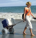 Folding Beach Cart - Big 30 CM Soft Beach Wheels