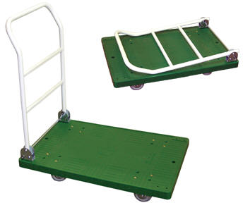 Plastic Platform Trucks with Fold Down Handle