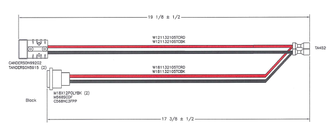 Battery Connector Cable For Ace Power Carts