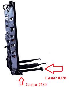 Replacement Casters for Escalera ForkLift Hand Truck RLA and MLA Models