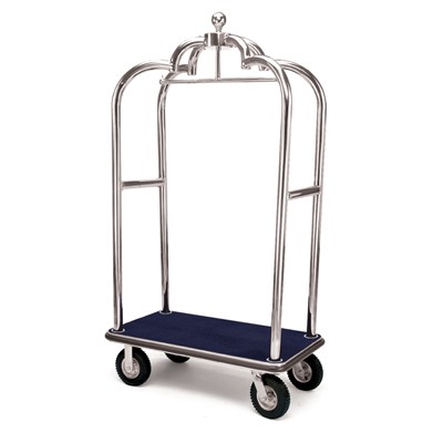 Forbes Elegant Stainless Steel Bellman Cart 