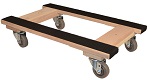 Stackable Wooden Dolly with Rubber Top Surface