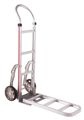 parcel hand truck with moldon rubber wheels