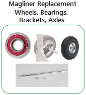 Replacement Wheels, Axle, Brackets for Magliner Hand Truck