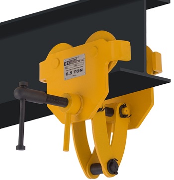 OZ 1000lb Capacity Beam Trolley with Clamp