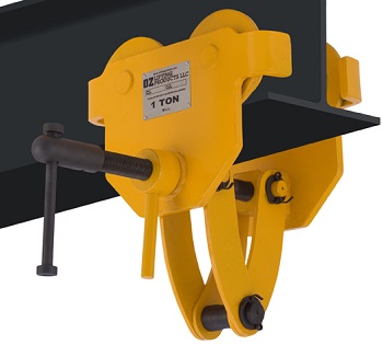 OZ 2000lb Capacity Beam Trolley with Clamp