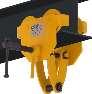 OZ 6000lb Capacity Beam Trolley with Clamp