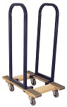 Upright Wooden Dolly with 10" Pneumatic Tires and Rubber Belting
