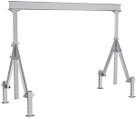 12 Foot Wide Adjustable Height and Leveling Aluminum Gantry Cranes 2000lb Capacity thumb