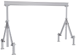 15 Foot Wide Adjustable Height and Leveling Aluminum Gantry Cranes 2000lb Capacity thumb