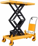 1760 lbs Capacity Manual Double Scissor Lift Table - 59" Lift thumb