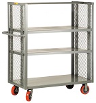 2-Sided Steel Shelf Cart with Two Adjustable Shelf thumb