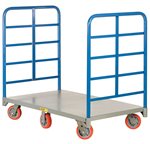 6-Wheeler Double End Rack Steel Platform Cart thumb