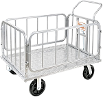 Aluminum Cart with Removable Panels and 8" Casters - 1200 lbs Load Capacity thumb