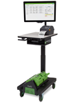 Compact Height Adjustable Powered Computer Cart thumb