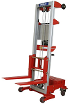 Counterbalance Hand Winch Fork Lift Truck with Invertible Forks - 120" Lift thumb