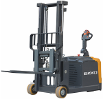 Counterbalance Electric Stacker with Side Shifting Forks 177" Lift 2860lb Capacity thumb