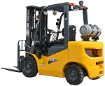 Ekko Gas-Powered Drive and Lift 4-Wheel Forklift 212" Lift 5000lb Capacity thumb