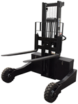 Electric All-Terrain Steel Stacker with 3000lb Capacity and 62" Lift thumb