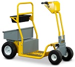 Electric Powered Stand-On Cart with Cargo Box thumb