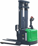 Electric Straddle Stacker With Side Shifting Forks and Lithium-Ion Battery 189" Lift 4400lb Capacity thumb