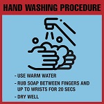 Hand Washing Procedures Safety Floor Sign thumb