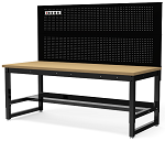 Heavy-Duty Mobile Workbench with Pegboard and Shelf thumb