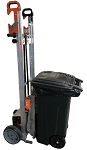 Powered Dump Dolly EZ-Latch Garbage Can Hand Truck Lift with Lithium Battery - 70" Tall thumb