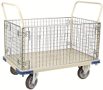 Platform Truck With Wire Cage thumb