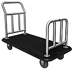 Monarch Brushed Stainless Steel Hotel Luggage Cart  thumb