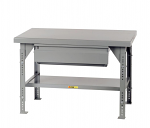 Adjustable Height Heavy-Duty Workbench With Drawer thumb